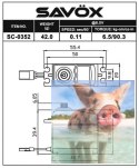 Serwo Savox SC-0352 42g (6.5kg/.0,11sec)