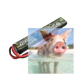 1250mAh 7.4V 25/50C Gens Ace Airsoft Gun