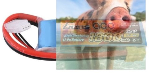 1800mAh 7.4V 40C XT60 Gens Ace 1800mAh 7.4V 40C XT60 Gens Ace