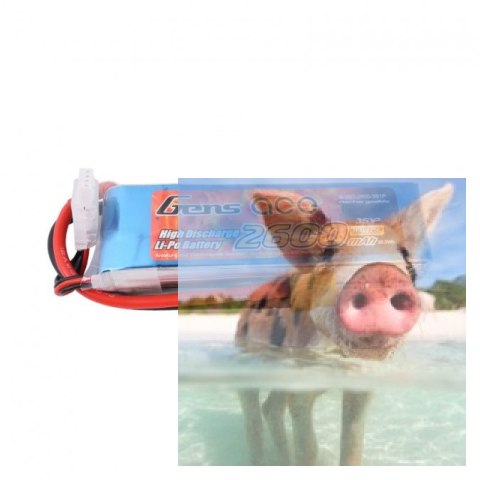2600mAh 11.1V 25C Gens Ace XT60 2600mAh 11.1V 25C Gens Ace XT60