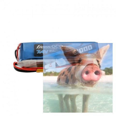 3000mAh 7.4V 1C Gens Ace 3000mAh 7.4V 1C Gens Ace