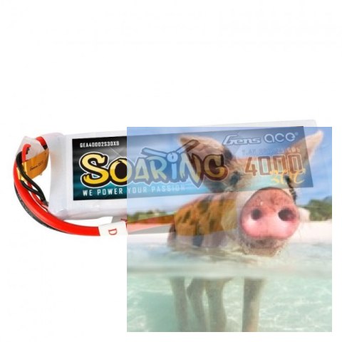 4000mAh 7.4V 25C SOARING Gens Ace 4000mAh 7.4V 25C SOARING Gens Ace
