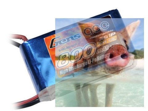 800mAh 11.1V 40C Gens Ace 800mAh 11.1V 40C Gens Ace