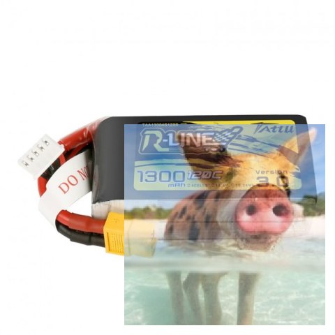 1300mAh 14.8V 120C TATTU R-Line Gens Ace XT60 1300mAh 14.8V 120C TATTU R-Line Gens Ace XT60