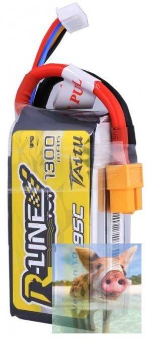 1300mAh 14.8V 95C Square TATTU R-Line Gens Ace 1300mAh 14.8V 95C Square TATTU R-Line Gens Ace