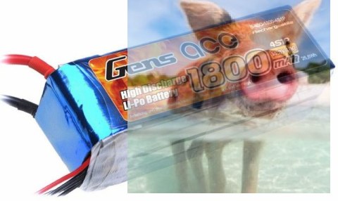 1800mAh 14.8V 40C Gens Ace 1800mAh 14.8V 40C Gens Ace
