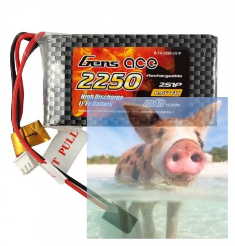 2250mAh 6.6V 1C LiFe TX Gens Ace - nadajnikowy 2250mAh 6.6V 1C LiFe TX Gens Ace - nadajnikowy