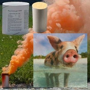 Świeca dymna duża AX-60 pomarańczowa - 1szt Świeca dymna duża AX-60 pomarańczowa - 1szt