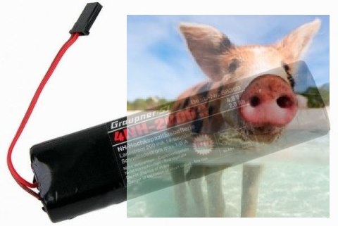 Pakiet 2000mAh 4.8V NiMH TX/RX płaski Pakiet 2000mAh 4.8V NiMH TX/RX płaski