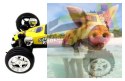 Kart Racing Car Mini 1:52 RTR 27/49MHz - Żółty