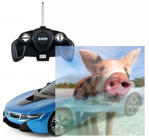 BMW i8 RASTAR 1:18 RTR (zasilanie na baterie AA) - niebieski BMW i8 RASTAR 1:18 RTR (zasilanie na baterie AA) - niebieski