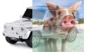 Mercedes-Benz G55 1:24 RTR (zasilanie na baterie AA) - Srebrny