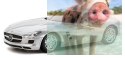 Mercedes-Benz SLS AMG 1:24 RTR (zasilanie na baterie AA) - Srebrny