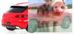 Porsche Macan 1:24 RTR (zasilanie na baterie AA) - czerwony