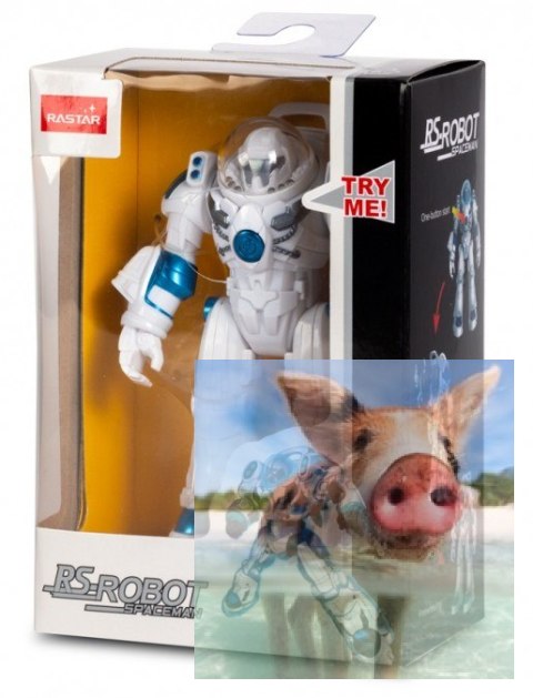 Robot Spaceman RASTAR 1:32 (światła i dźwięki, ruchome ramiona) - Biały Robot Spaceman RASTAR 1:32 (światła i dźwięki, ruchome ramiona) - Biały