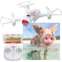 Syma X22W (kamera FPV WiFi, 2.4GHz, żyroskop, auto start, zawis, zasięg do 25m, 14.4cm) - Biały