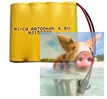 700mAh 4.8V Ni-Cd SM HB-P1801