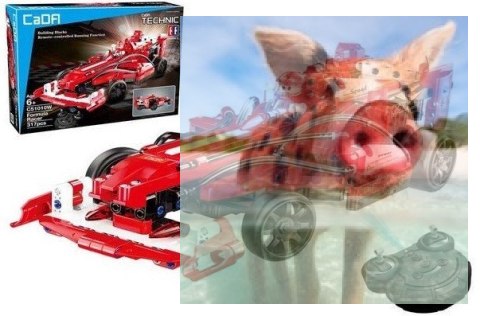 Formuła 1 czerwona - klocki CADA - ZDALNIE STEROWANA (C51010W) Formuła 1 czerwona - klocki CADA - ZDALNIE STEROWANA (C51010W)
