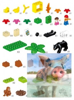 Klocki dżungla - 60 elementów