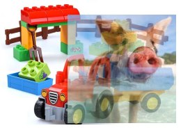 Klocki traktor z dziadkiem - 32 elementy