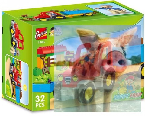Klocki traktor z dziadkiem - 32 elementy Klocki traktor z dziadkiem - 32 elementy