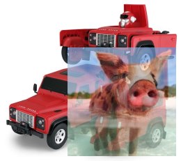Land Rover Transformer 1:14 2.4GHz RTR (akumulator, ładowarka USB) - czerwony
