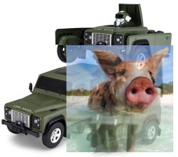 Land Rover Transformer 1:14 2.4GHz RTR (akumulator, ładowarka USB) - zielony