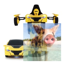 Mini transformer Die Cast 1:32 RTR (zasilanie na baterie) - żółty