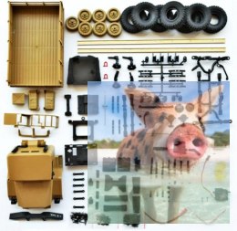 Ciężarówka wojskowa WPL B-16K 1:16 6x6 - KIT - POSERWISOWA (brakujące części)