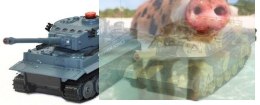 Zestaw wzajemnie walczących czołgów German Tiger i Abrams RTR 1:32 - POSERWISOWY (Uszkodzona elektronika)