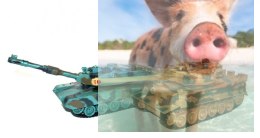 Zestaw wzajemnie walczących czołgów M1A2 Abrams i German Tiger v2 2.4GHz 1:28 RTR - POSERWISOWY (brak nadajników)