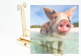 Podstawka ze sklejki drewnianej pod model samolotu